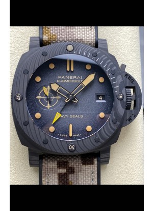 Panerai Submersible PAM1513 Carbotech GMT Edición Navy Seals Reloj Réplica 44MM