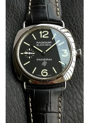 Panerai Super Clone Radiomir Black Seal PAM380 Reloj Réplica Suizo- 45MM Dial Negro 
