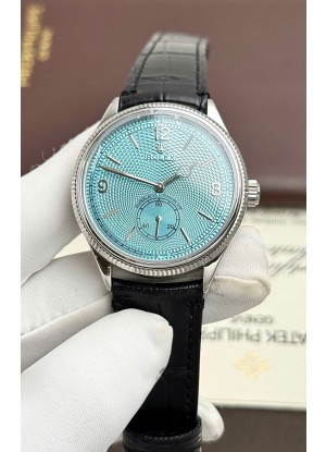 Rolex 1908 Perpetual Swiss Movement Reloj Réplica en Caja Acero Dial Azul Hielo 