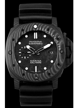Panerai Submersible Marina Militare Carbotech 47MM Reloj Suizo a Espejo 1:1