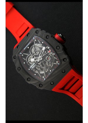 Richard Mille RM35-2 Rafael Nadal Caja de Carbón Forjado con Correa Roja