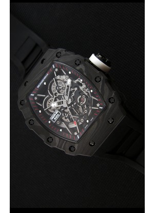 Richard Mille RM35-2 Rafael Nadal Caja de Carbón Forjado con Correa Negra