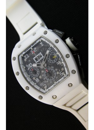 Richard Mille RM011-FM Felipe Massa Reloj con Caja de Cerámica color Blanco correa en color Blanco