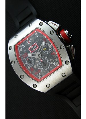 Richard Mille RM011-FM Felipe Massa Caja de Titanio de una sola Pieza en Correa Negra