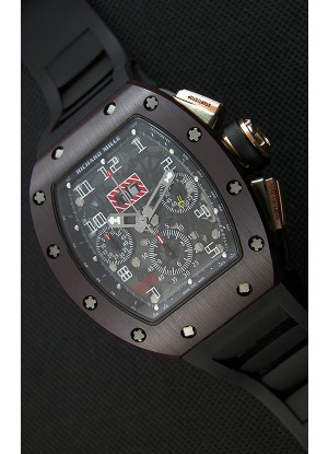 Richard Mille RM011-FM Felipe Massa Caja de Cerámica de una Sola Pieza con Correa color Negro