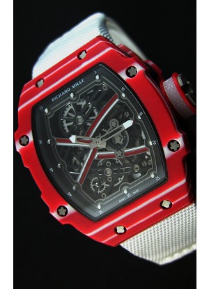 Richard Mille 67-02 Mutaz Barshim Reloj Réplica Suizo de Carbón Forjado