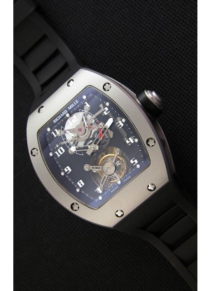 Richard Mille RM001 Evolution Tourbillon Reloj Réplica Suizo con Caja Mate satinado con cuentas