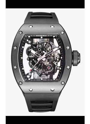 Richard Mille RM055 Caja Cerámica Negra Reloj Réplica a Espejo 1:1 Correa Negra