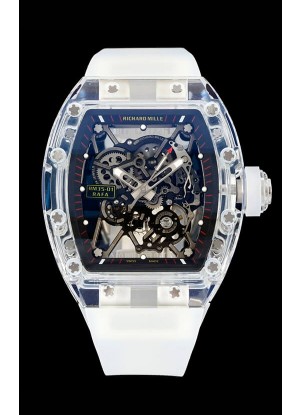 Richard Mille RM35-01 Caja Zafiros Transparentes Con Tourbillon Genuino Reloj Super Clone