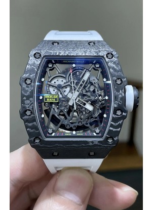 Richard Mille 035-02 Negro NTPT Movimiento Real Vaucher Reloj Súper Réplica