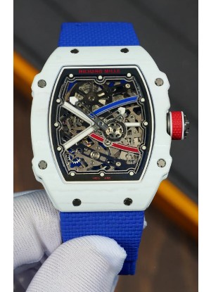 Richard Mille Super Clone RM67-02 Alexis Pinturault Cuarzo Blanco TPT 37 Gramos Reloj Correa Azul