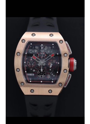 Richard Mille RM011-FM Felipe Massa Rose Gold Casing Swiss Replica Watch
