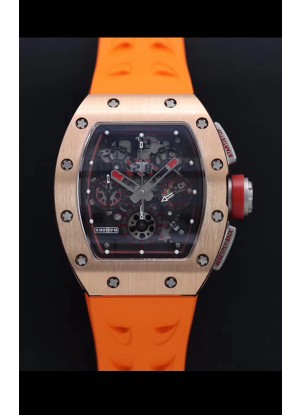 Richard Mille RM011-FM Felipe Massa Rose Gold Casing Swiss Replica Watch