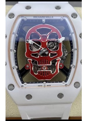 Richard Mille RM052-01 Reloj Edición Skull Genuino Tourbillon en Caja de Cerámica