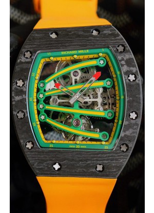 Richard Mille RM59-01 Genuino Movimiento Tourbillon en Caja de Carbono NTPT Negro