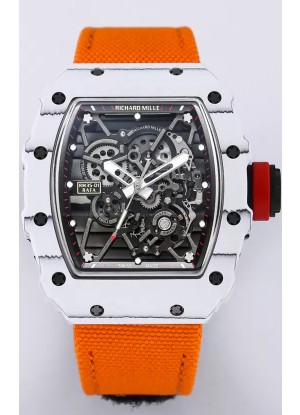 Richard Mille RM35-01 Rafael Nadal Caja de Fibra de Carbono con Genuino Tourbillon Reloj Super clone