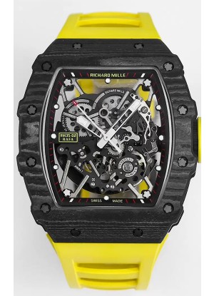 Richard Mille RM35-02 Rafael Nadal Caja de Fibra de Carbono con Genuino Tourbillon Reloj Super clone