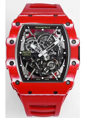 Richard Mille RM35-02 Rafael Nadal Caja de Fibra de Carbono con Genuino Tourbillon Reloj Super clone