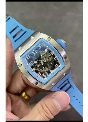 Richard Mille RM010 Reloj Réplica Acero Inoxidable Correa Azul