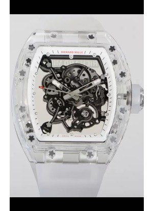 Richard Mille RM055 Caja con Zafiro Transparente con Genuino Tourbillon Reloj Super Clon