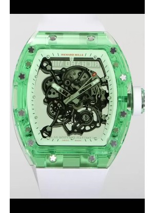 Richard Mille RM055 Caja con Zafiro Transparente con Genuino Tourbillon Reloj Super Clon