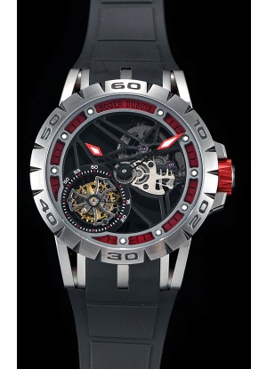 Roger Dubuis Excalibur Spider Flying Tourbillon Skeleton Titanium Casing 1:1 Mirror Swiss Watch