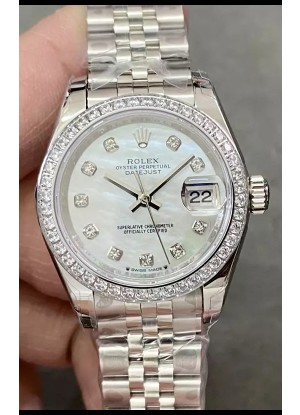 Reloj Rolex Datejust Super Clone Dial Madre Perla Caja Acero 28MM