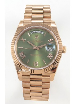 Rolex Day Date Super Clone Dial Verde 40MM 220 Gramos Reloj Réplica Suizo