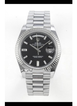 Rolex Day Date Super Clone Dial Negro 40MM 188 Gramos Reloj Réplica Suizo