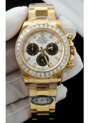 Rolex Daytona Super Clone 116519LN Dial Meteorito Movimiento Cal.4131 - Caja Oro Amarillo