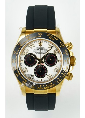 Rolex Daytona Super Clone 116518 Dial Amarillo Dorado Blanco Movimiento Original Cal.4130