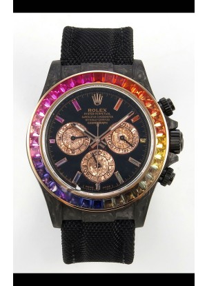 Rolex Daytona Edición DiW Carbono - Caja Carbono Forjado Réplica Espejo 1:1