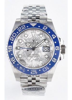 Rolex GMT Masters II Super Clone 126716 "Blaken" Reloj de Acero 904L con Dial Meteorito