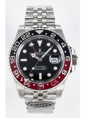 Rolex GMT Masters II Super Clone 12719 "Blaken" Reloj de Acero 904L con Dial Negro