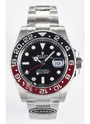 Rolex GMT Masters II Super Clone 12719 "Blaken" Reloj de Acero 904L con Dial Negro
