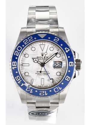Rolex GMT Masters II Super Clone 126716 "Blaken" Reloj de Acero 904L con Dial Meteorito