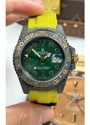 Rolex GMT Masters DiW Desert Caja de Carbono Reloj Réplica Suizo Dial Verde 