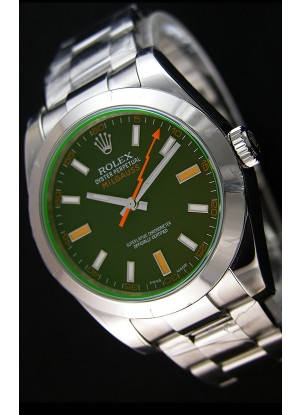 Rolex Milgauss 116400M Reloj Suizo con Dial en Negro - Último Reloj de Acero 904L