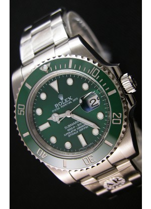 Rolex Submariner Ref#116610LV The Hulk Reloj Réplica Suizo a Espejo 1:1 - Reloj en Acero 904L