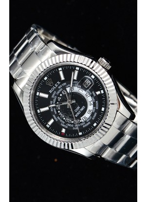 Rolex SkyDweller Reloj Suizo en Caja de Acero - Edición DIW Dial Negro