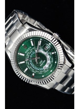 Rolex SkyDweller Reloj Suizo en Caja de Acero - Edición DIW Dial Verde