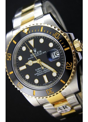 Rolex Submariner Date Ceramic Two Tone 116613 - Replica a Espejo 1:1 - Reloj Ultimate de Acero 904L