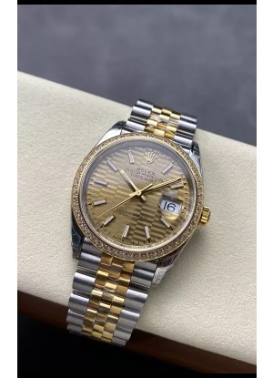 Rolex Super Clone Datejust Movimiento ETA 3235 36MM Reloj Suizo Oro Amarillo Dos Tonos