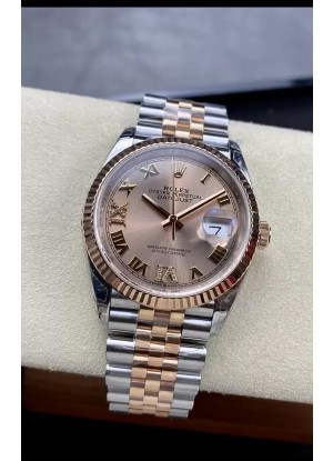 Rolex Datejust 126234-0027 36MM Replica Suiza en Acero 904L en Dial Oro Réplica a Espejo 1:1