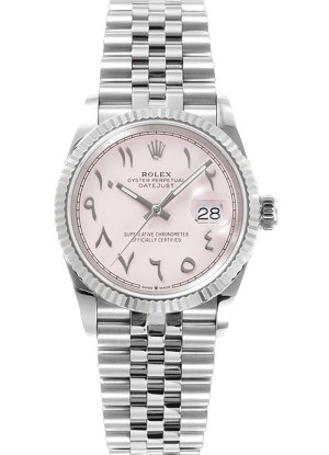 Rolex Datejust M126234 36MM ETA3235 Dial Arábico Rosado - Caja Acero 904L