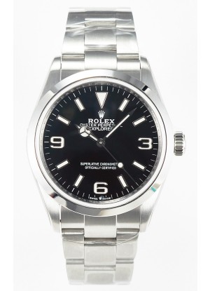 Rolex Explorer I Super Clone M124270 Dial Negro 40MM - Acero 904L en Movimiento ETA 3230