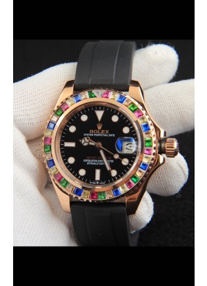 Rolex Yachtmaster Oro Everose Japonés Reloj Réplica- 40MM