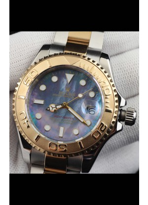 Rolex Yachtmaster Reloj Movimiento Japonés Caja Oro en Dos Tonos - Dial Perla 37MM