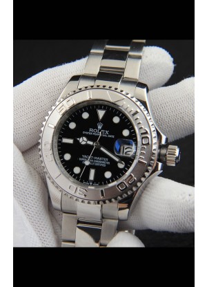Rolex Yachtmaster Acero Inoxidable Japones Reloj Réplica- 40MM - Dial Negro 