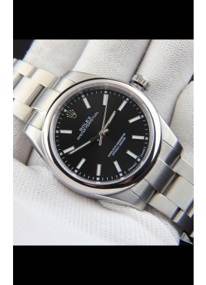 Rolex Oyster Perpetual Movimiento Japonés Reloj Réplica39MM - Dial Negro